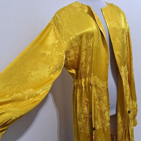 Tularosa Brooke Elegant Floral Boho Lightweight Jacket In Golden Yellow Small - Picture 16 of 17